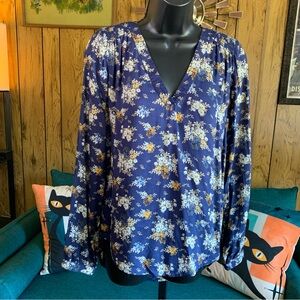 H&M Floral V-Neck Blouse